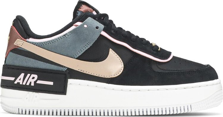 

Кроссовки Nike Wmns Air Force 1 Shadow 'Black Light Arctic Pink', черный