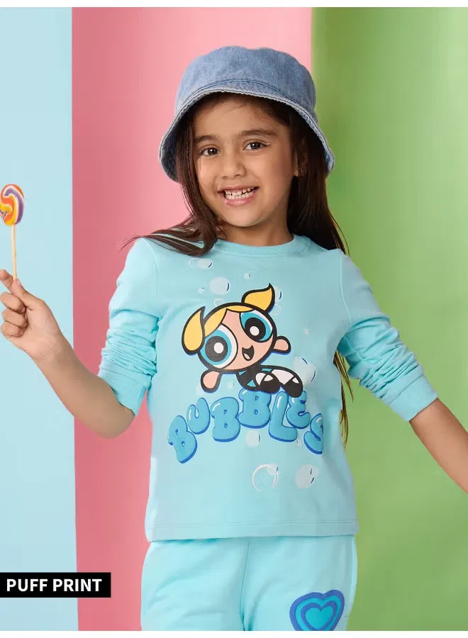 Комплект футболки и леггинсов с длинным рукавом Powerpuff Girls: Bubbles The Souled Store, голубой