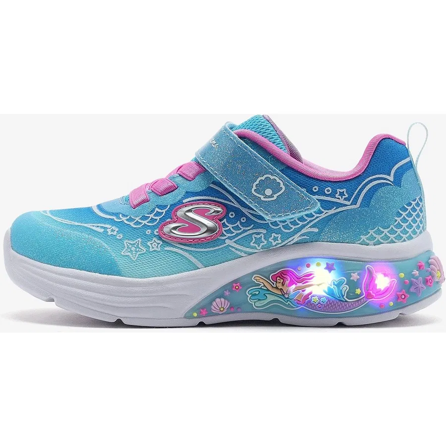 Кроссовки детские с подсветкой My Dreamers - Lil Mermaid Skechers, Синий — фото 2
