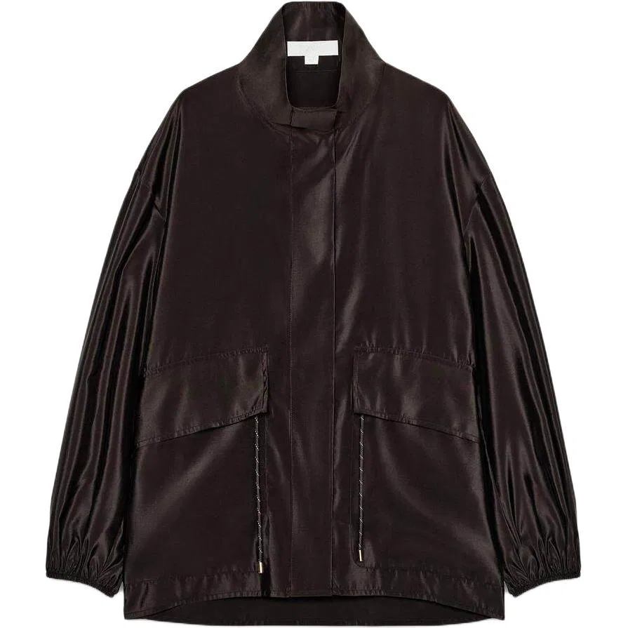 Женское пальто с воротником-стойкой Brown ZARA, Brown