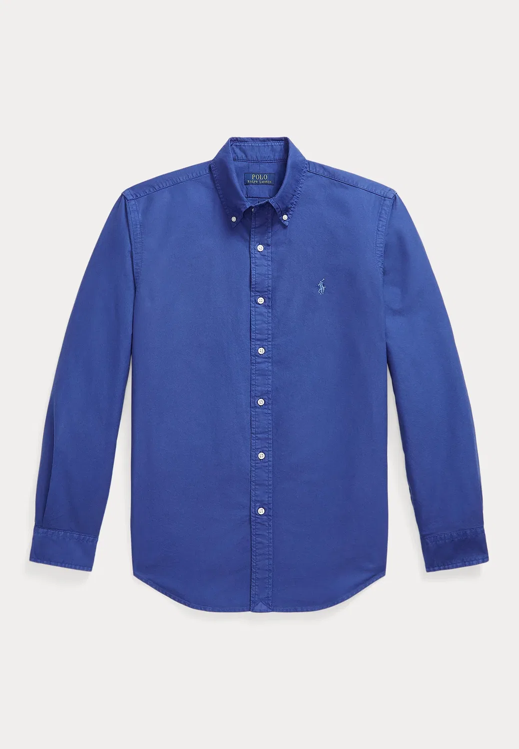 Рубашка-Оксфорд, сшитая на заказ, окрашенная в готовом виде Polo Ralph Lauren, Blue Yatch — фото 4