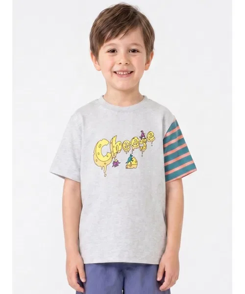 Детская футболка с принтом Bord de Mer hakka kids, Heather Grey