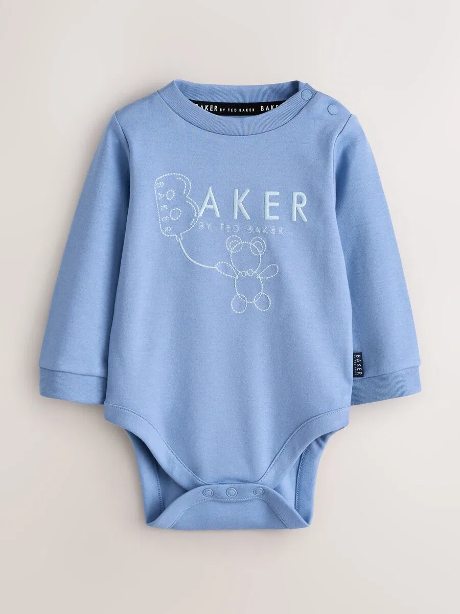Комплект нижнего белья Baker by Ted Baker в синем, светло-синем и сером с пятнистым рисунком — фото 4