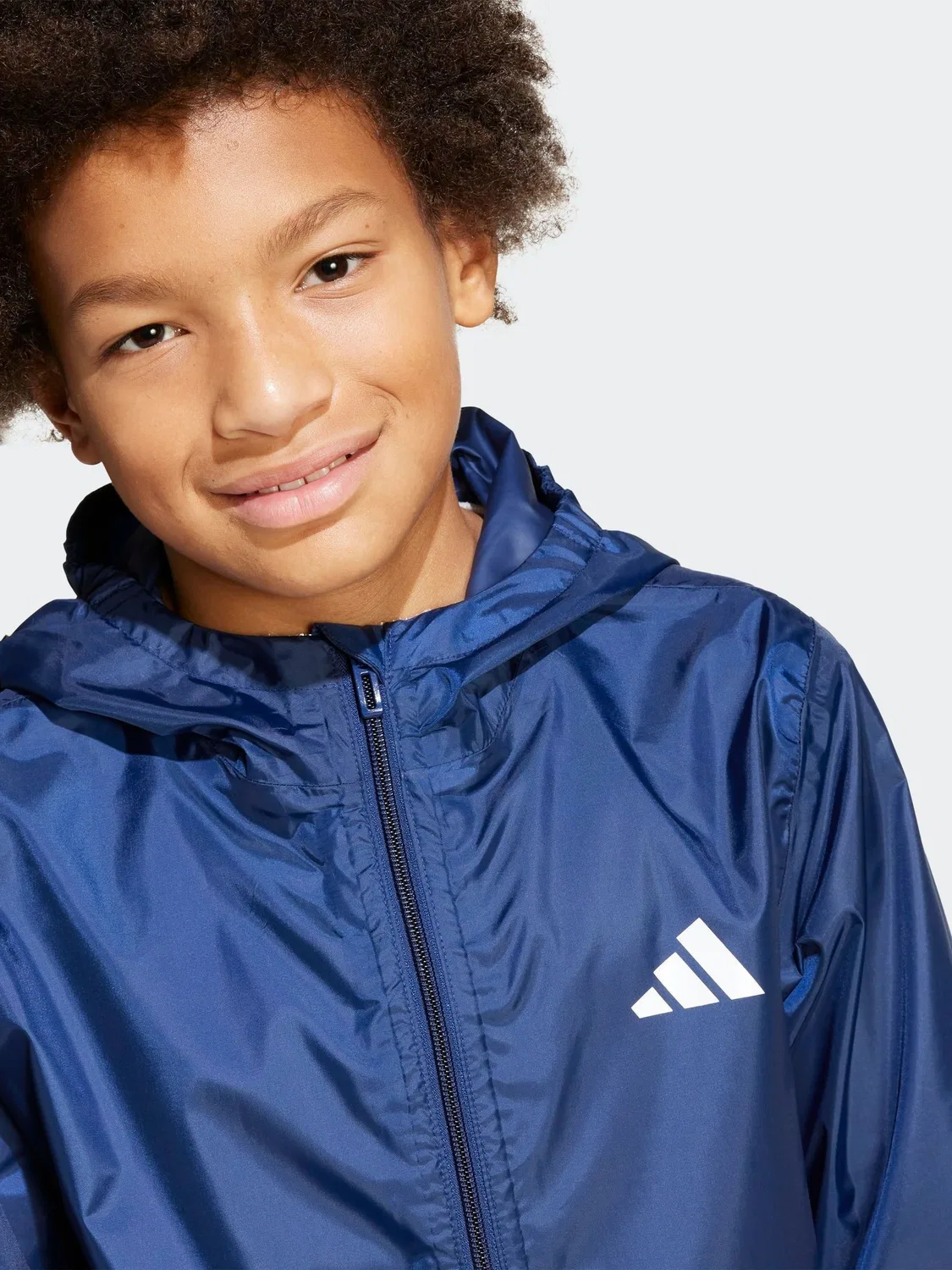 Куртка дождевик, водонепроницаемая adidas, синяя — фото 2