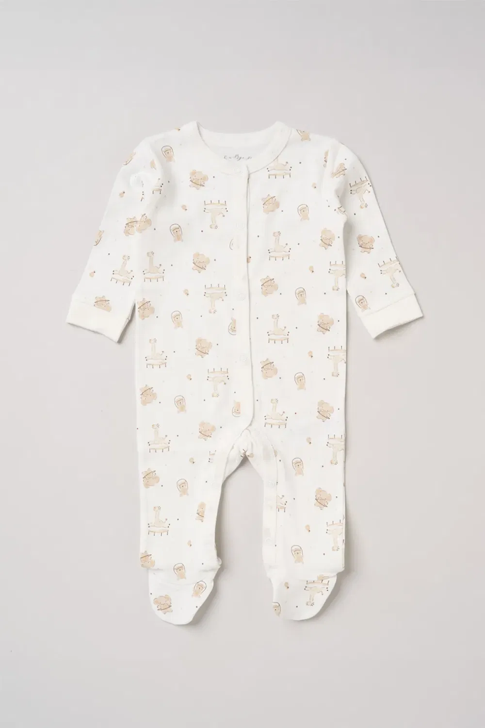 Детский комплект из 5 предметов с животным принтом Rock A Bye Baby, Cream — фото 4