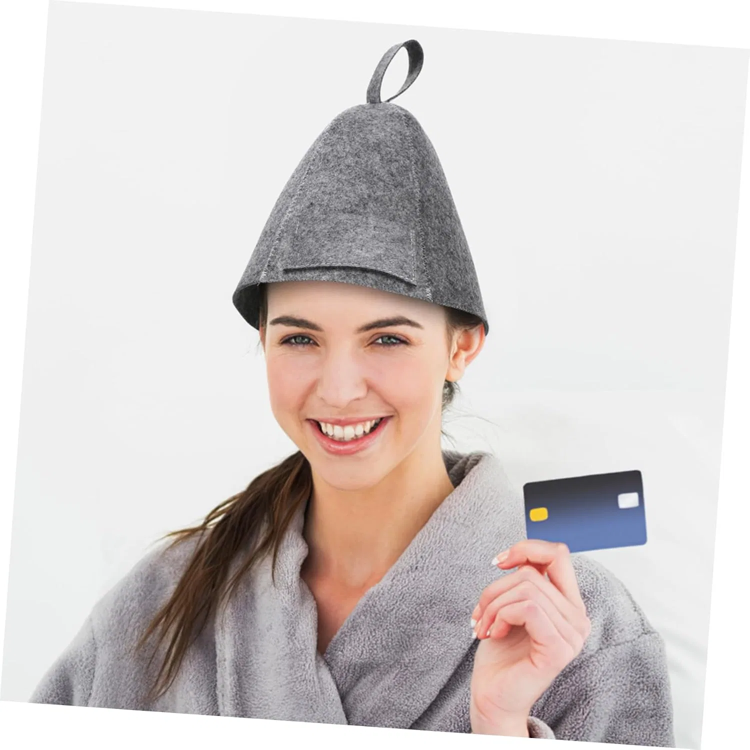 Шапочка для душа Felt Sauna Hat, Happyyami, 1 шт, 100 г, Various Colours — фото 3