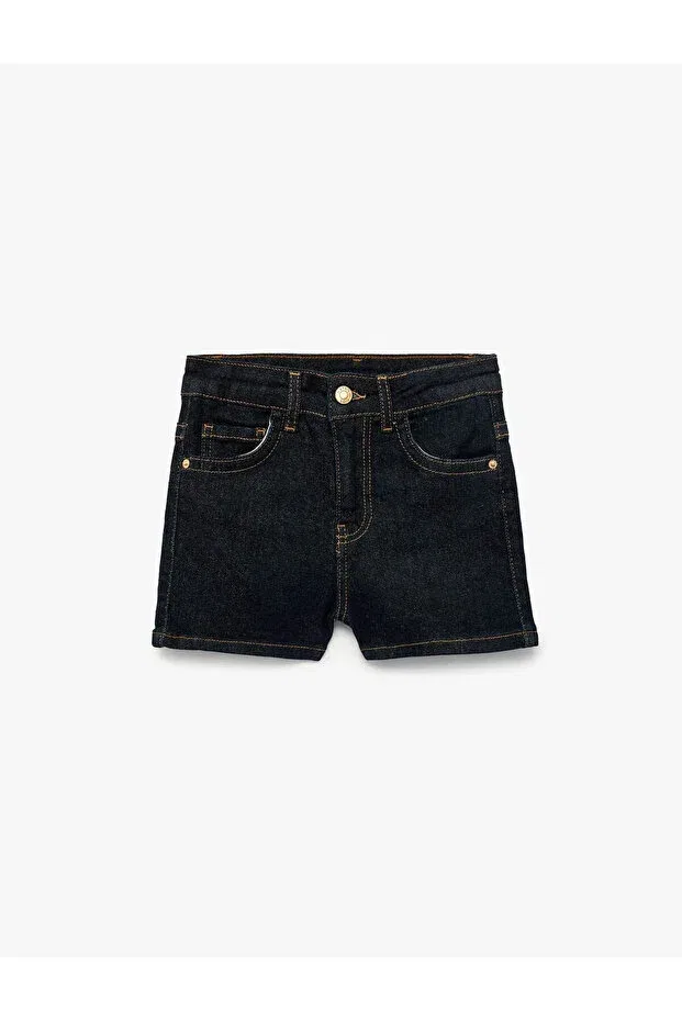 Детские шорты для девочек джинсовые Cotton Denim Dark Indigo Koton, Dark Indigo
