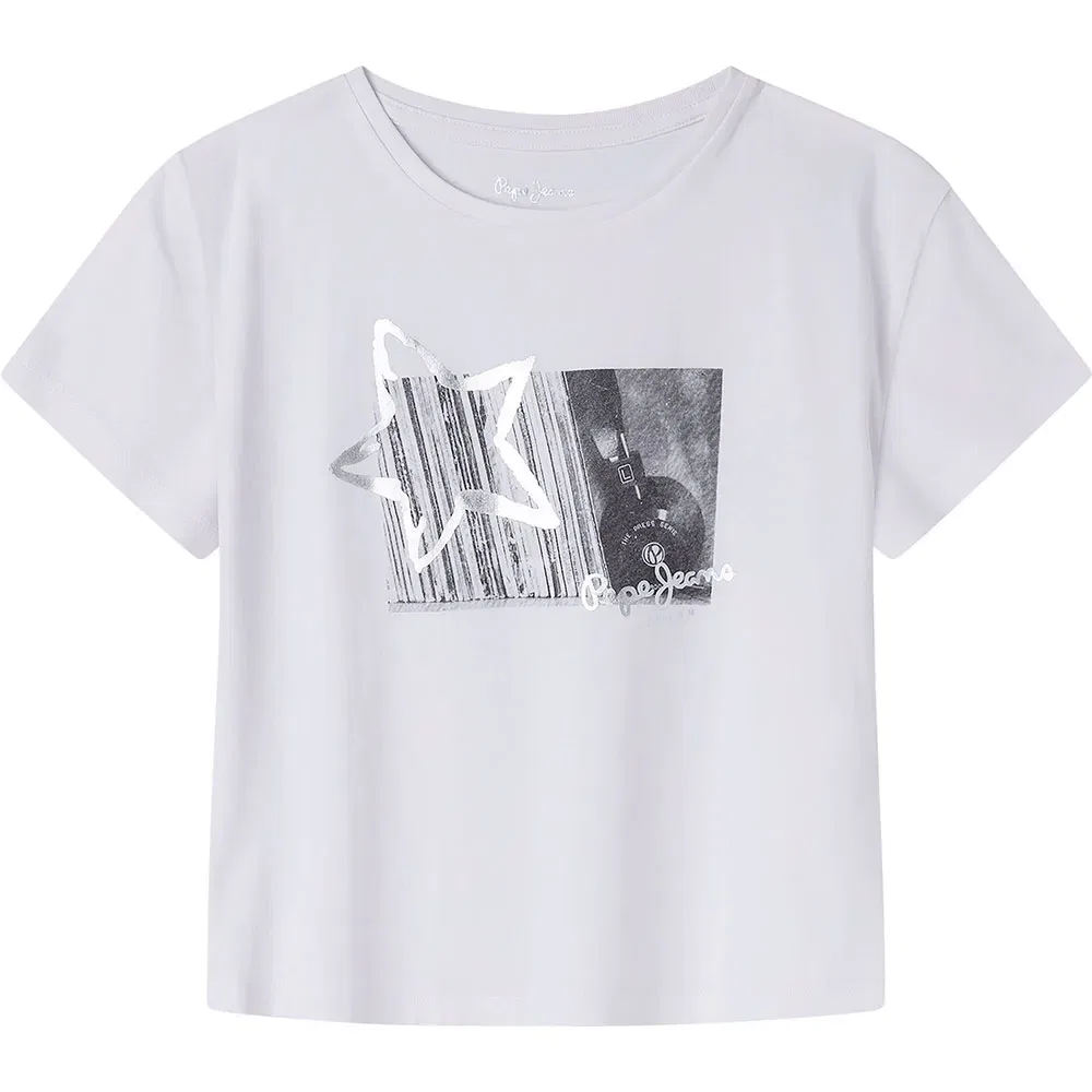 Футболка с коротким рукавом Cintia Pepe Jeans, белый