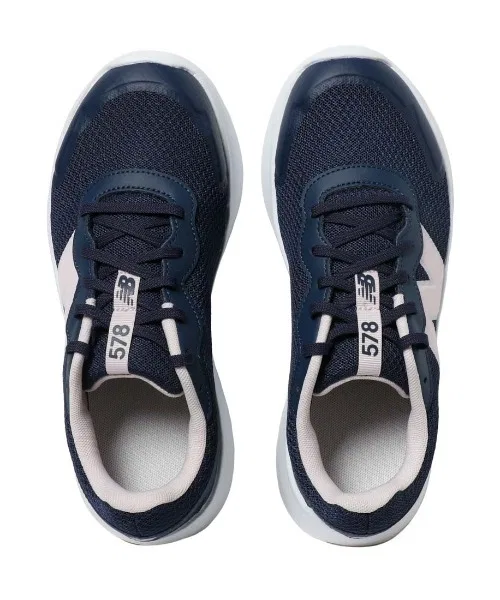 Детские кроссовки на шнуровке с цветными акцентами 578 New Balance, Navy — фото 4