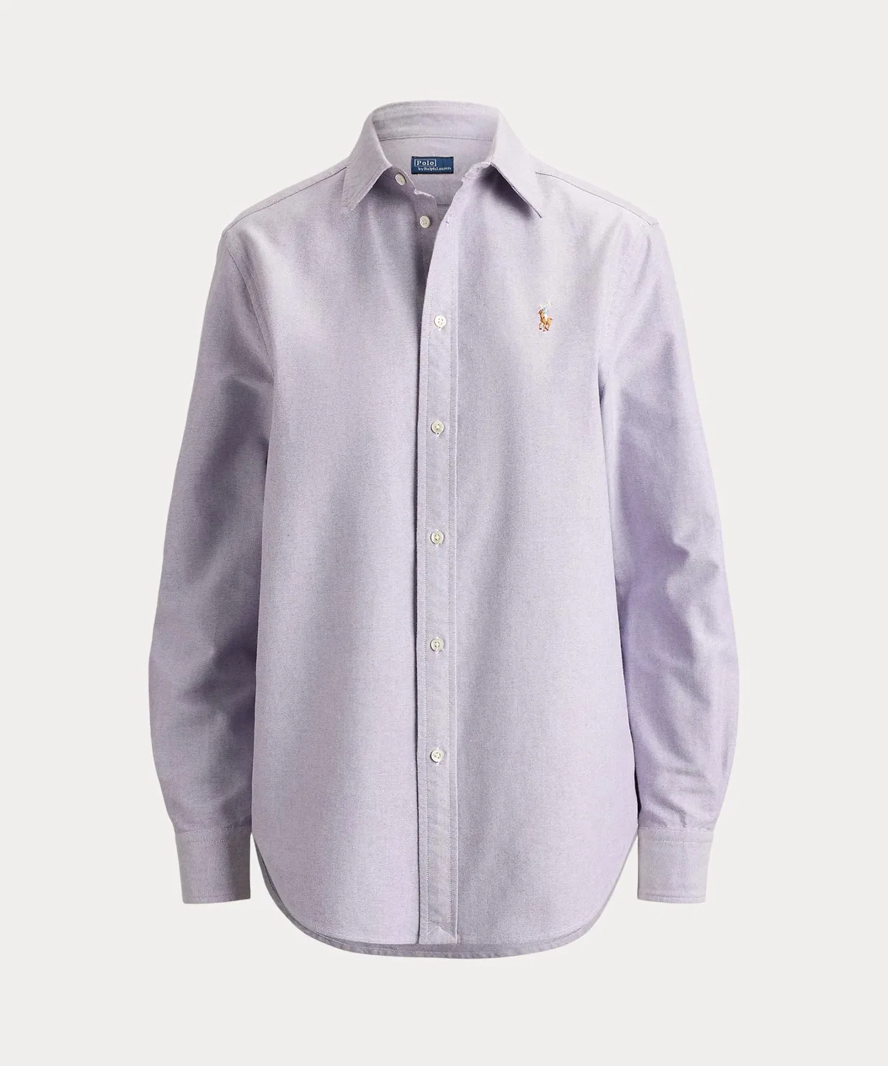 Женская хлопковая рубашка Classic Fit с длинным рукавомPOLO RALPH LAUREN, Purple — фото 2