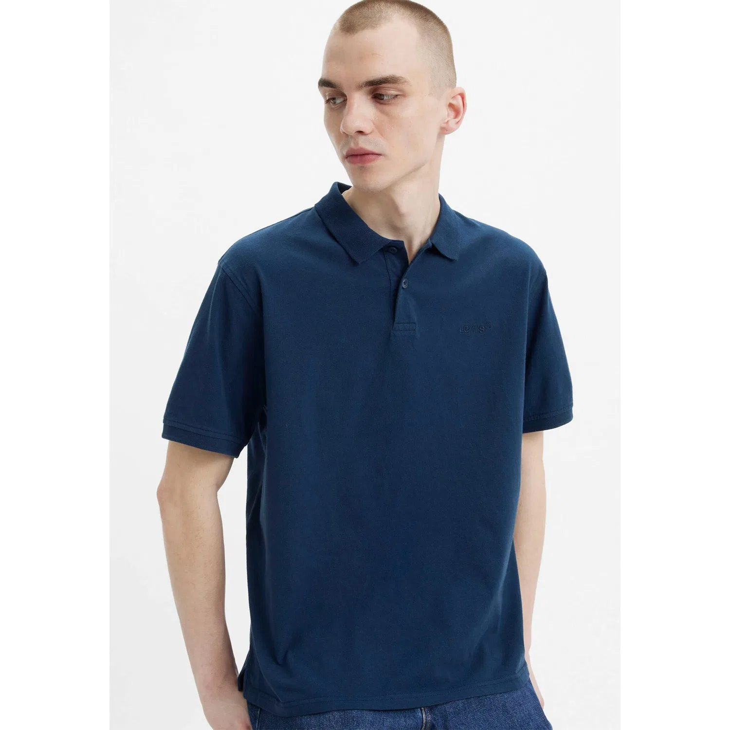 Мужское поло с логотипом Levi's, Dress Blue — фото 2