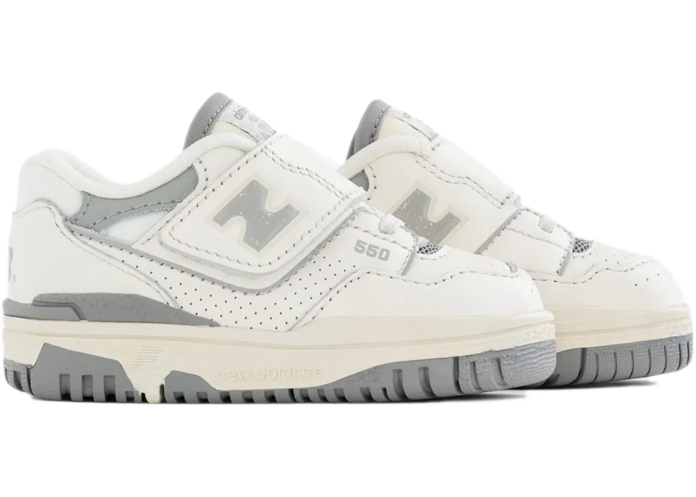 Детские кроссовки с низким профилем New Balance 550, White/Grey