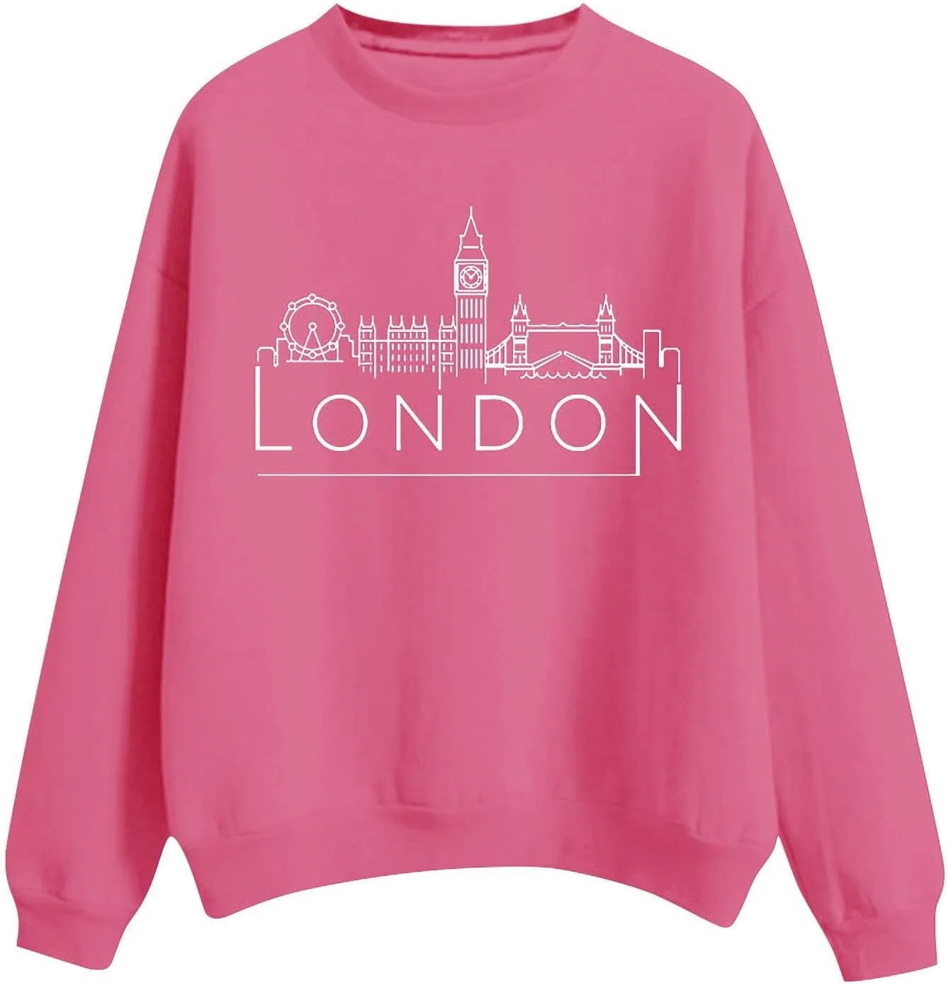 Женский свитшот с круглым вырезом Hot Pink