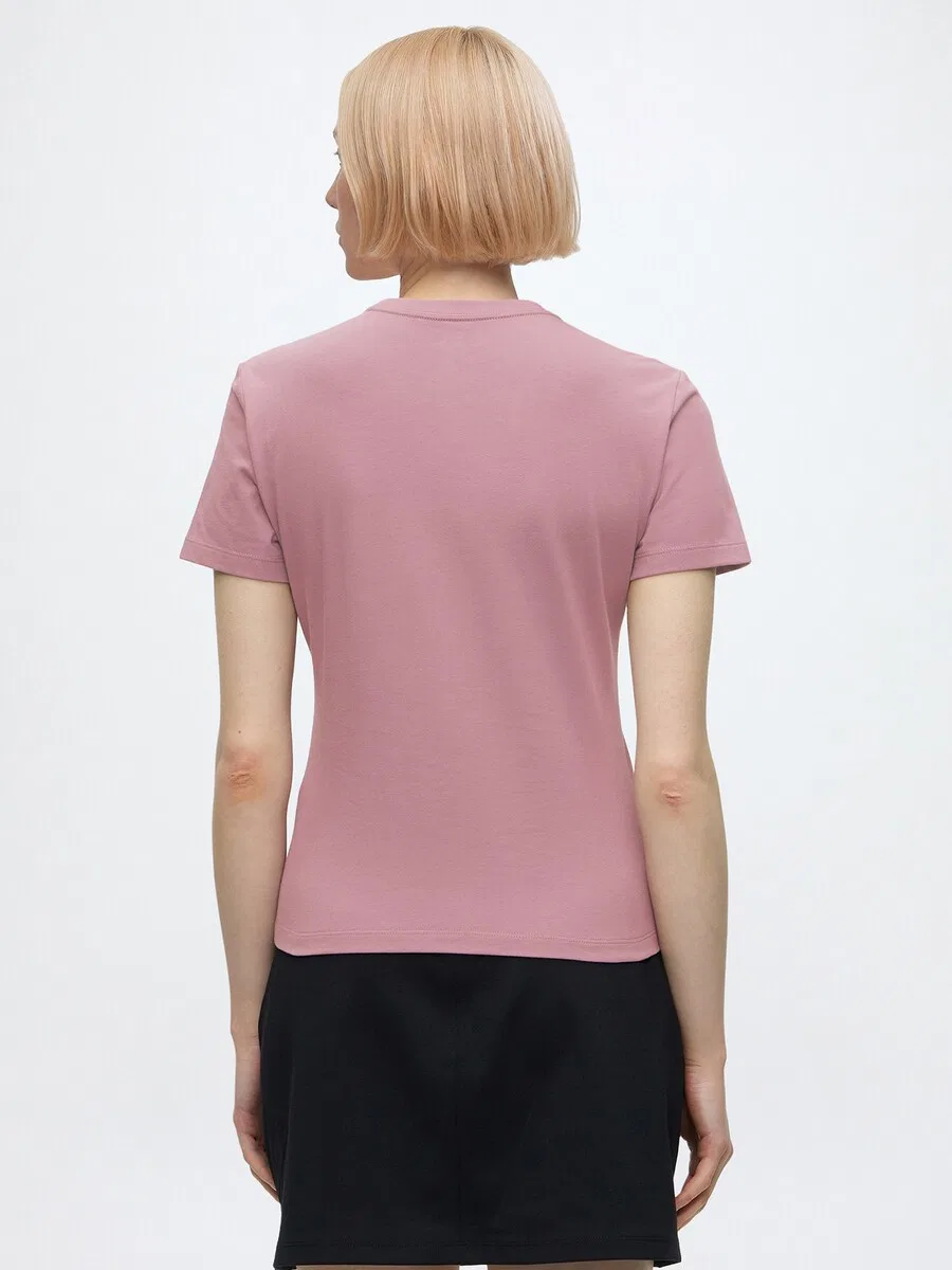 Футболка Calvin Klein пастельно-красного цвета — фото 4