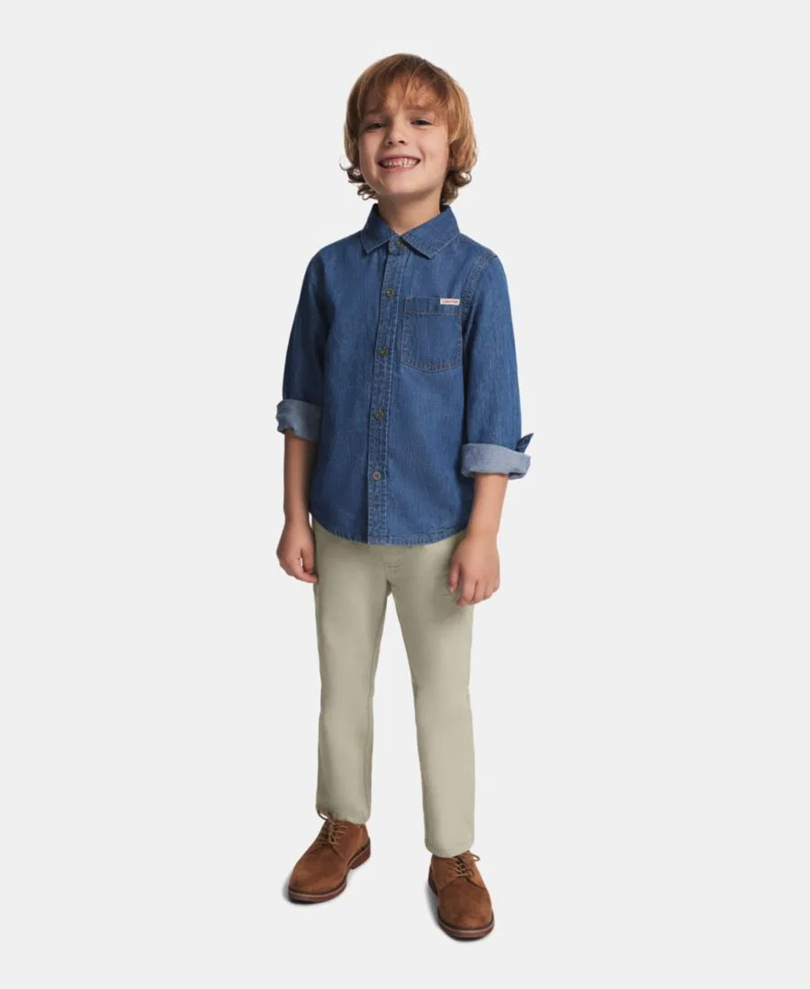 Комплект из рубашки и брюк для мальчика Calvin Klein, Denim/Marble