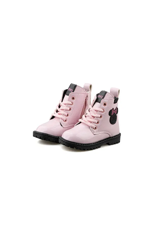 Детские ботинки для девочек с принтом Cold-Proof girls' boots with zipper detail on the side and lace-up winter boots Cool Kids, 03 — фото 3