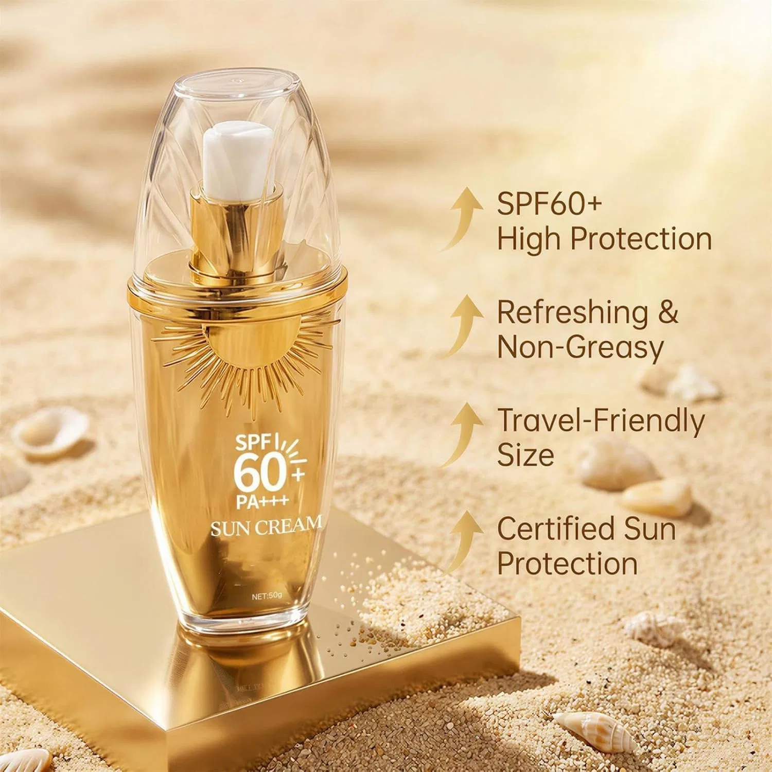 Солнцезащитный крем для лица SPF 60+ PA+++, 50 г, Generic — фото 4