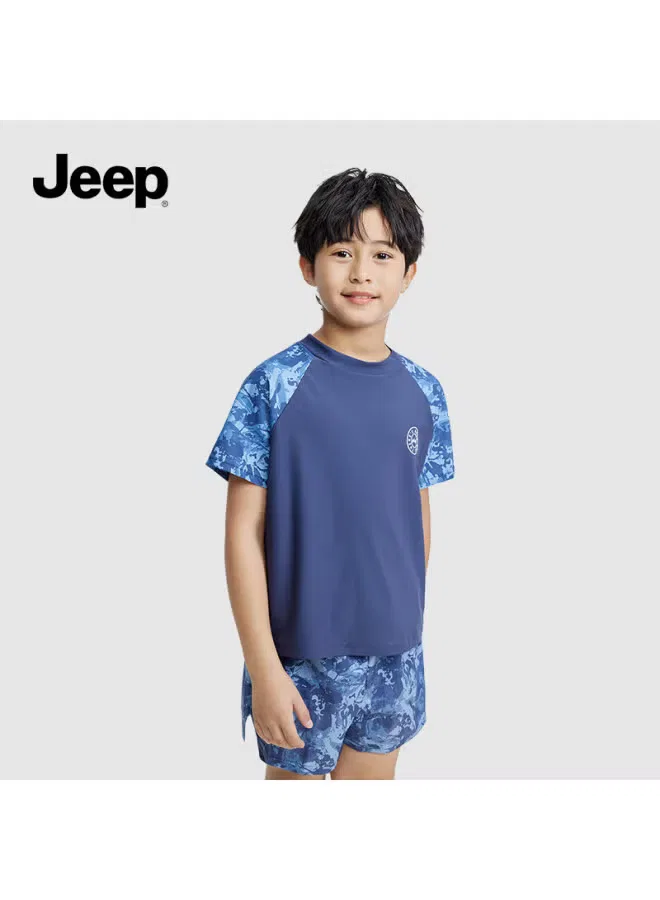 Комплект для плавания детский быстросохнущий купальник для мальчиков Jeep, синий — фото 2