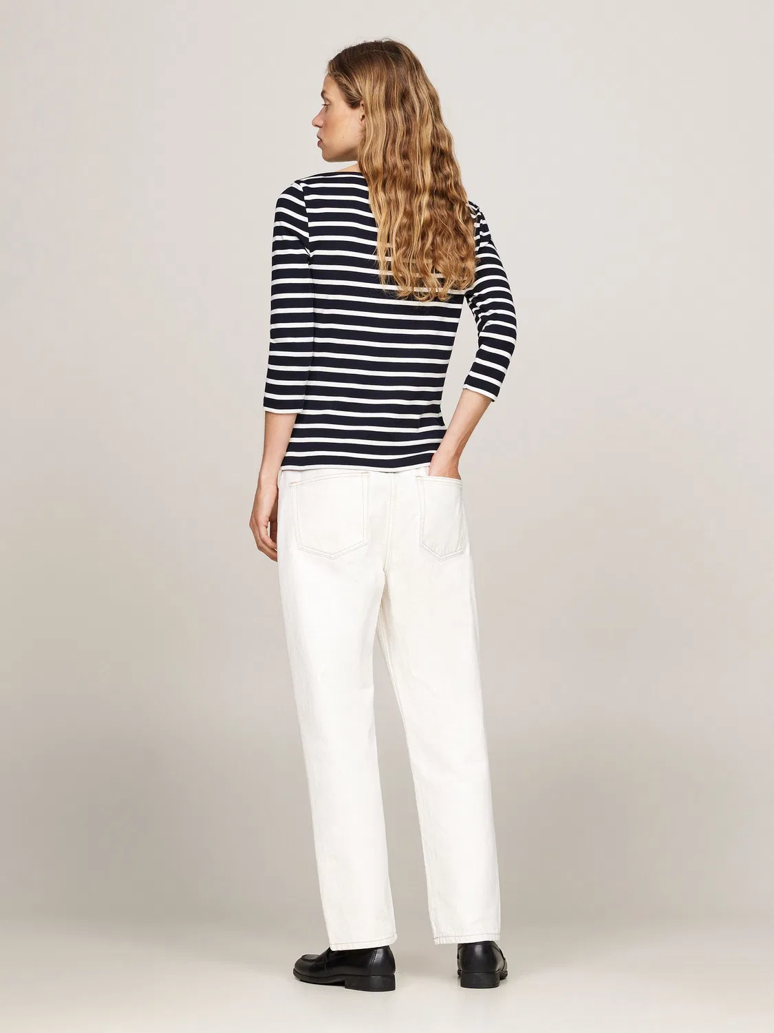 Футболка Tommy Hilfiger New Cody Slim Boat, Navy & White — фото 3