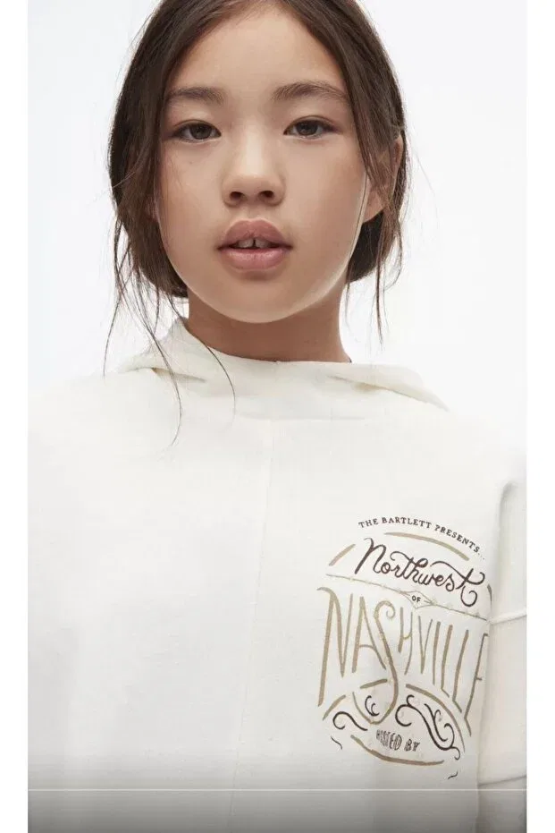 Детское худи для девочек с принтом Western Sweat Gkn0004 Generic Brands, Gray — фото 2
