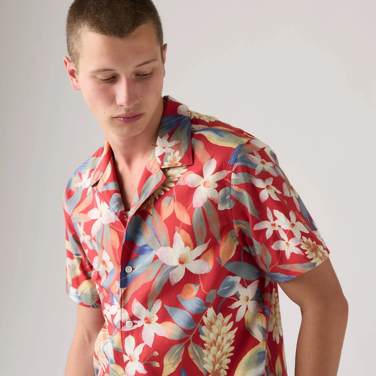 Стандартная походная рубашка «Закат» Levi's, Dallas Floral Print Red - Multi-Color — фото 2
