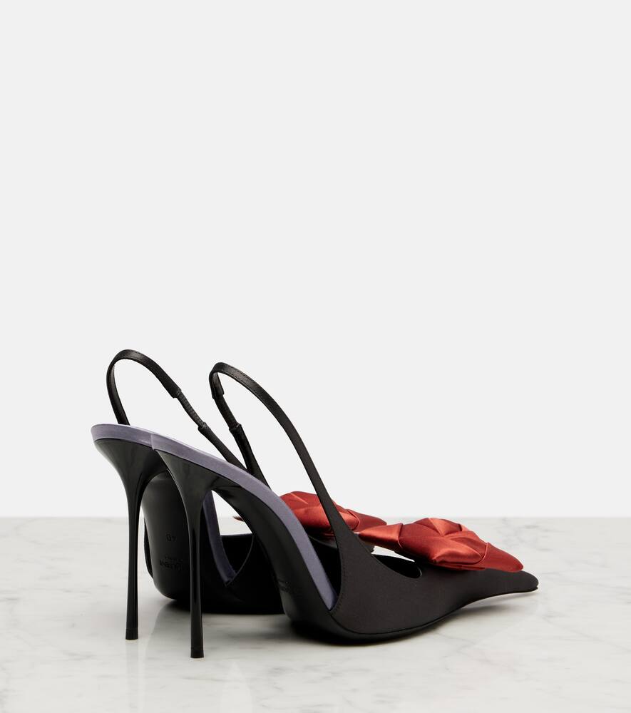 Туфли-лодочки Amalia 110 из крепового сатина Saint Laurent, Dark Lilas/Dark ruggine — фото 2