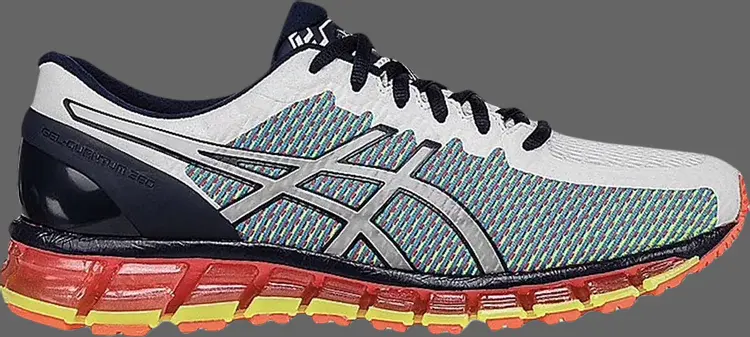 

Кроссовки gel quantum 360 cm 'white navy safety yellow' Asics, белый
