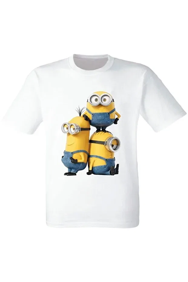 Детская футболка для девочек с принтом Minions Printed White T-Shirt This Gyox, White