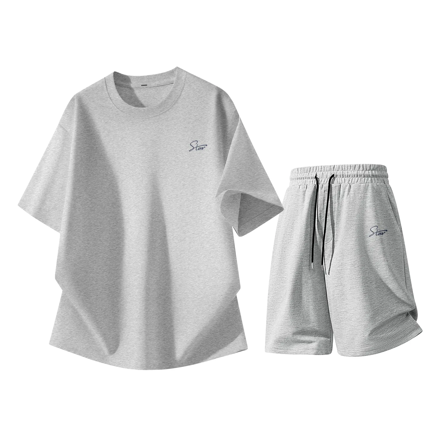 Детский комплект спортивной одежды Sparkling Star Pants Logo MINISO, Heather Gray Heather Gray