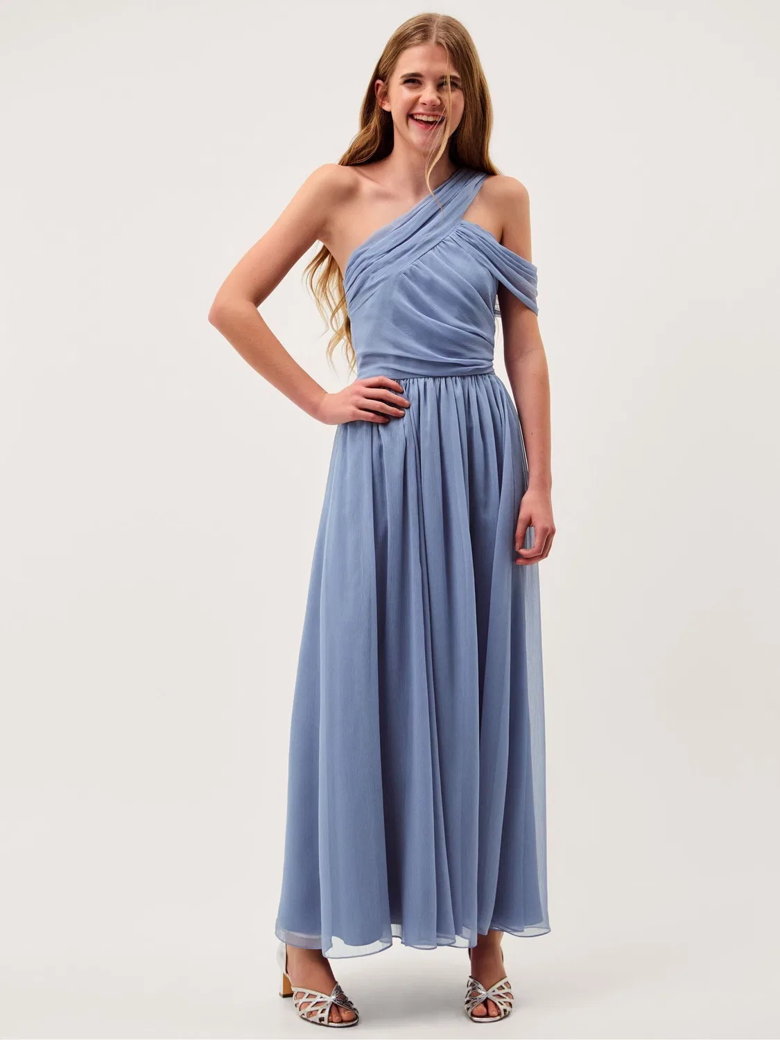 Платье Prom с одним плечом Monsoon Pale Blue
