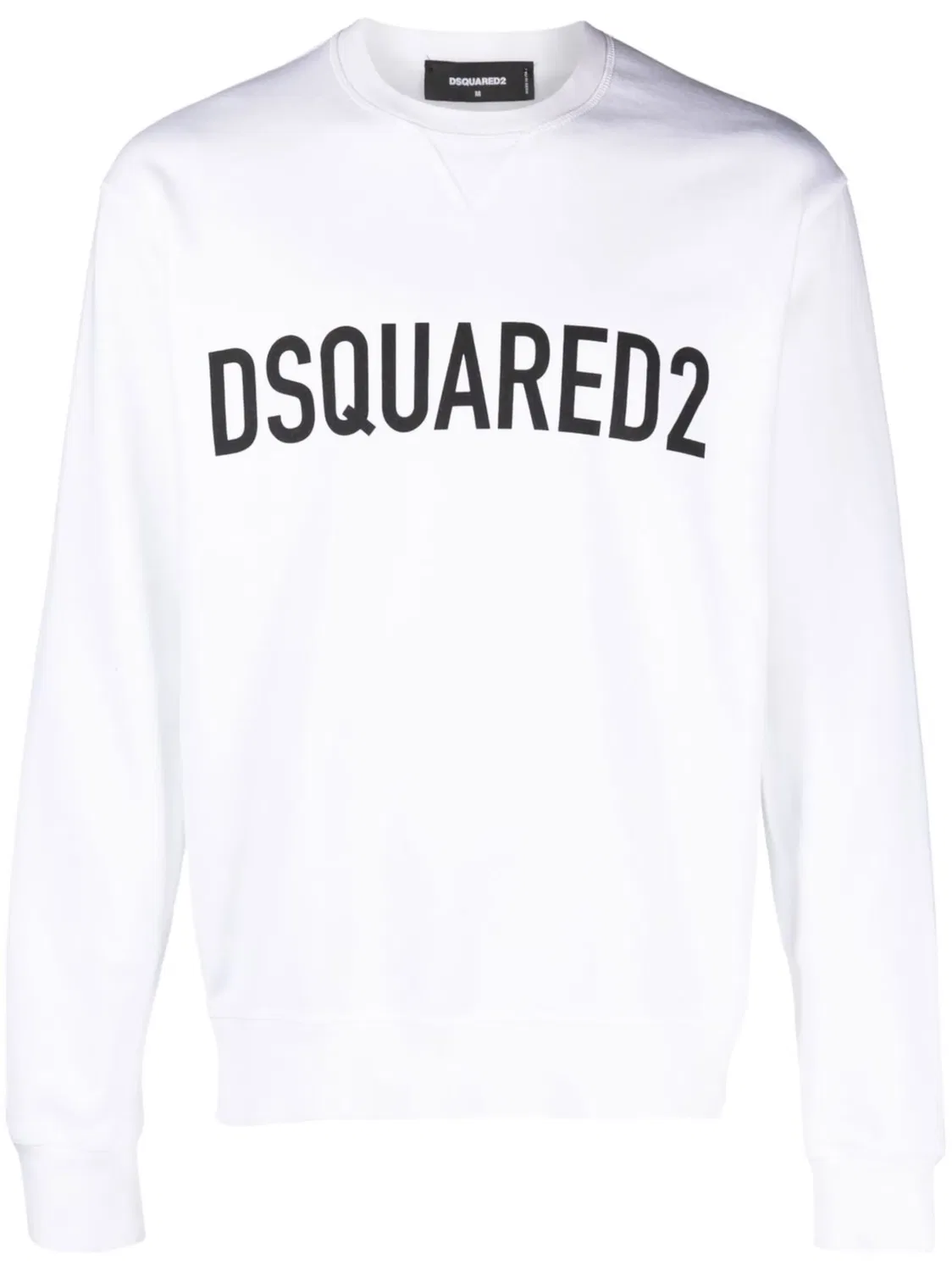 Свитшот с логотипом на круглом вырезе DSQUARED2, белый