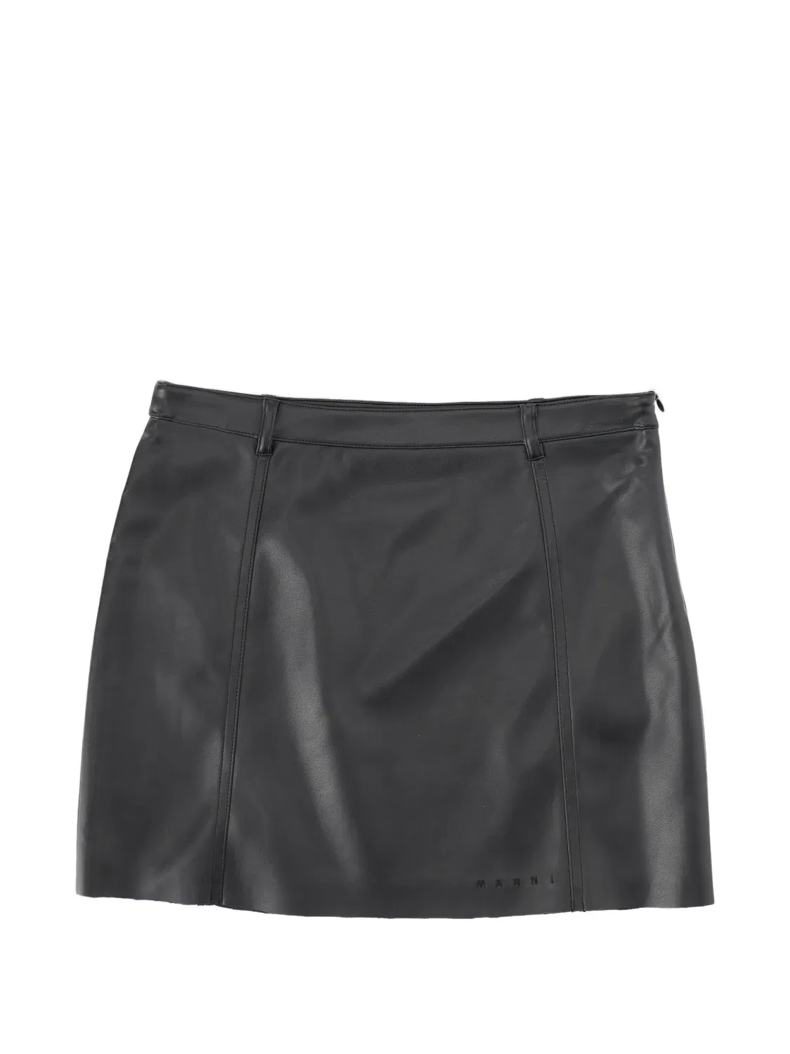 Юбка с логотипом черная Marni, черный