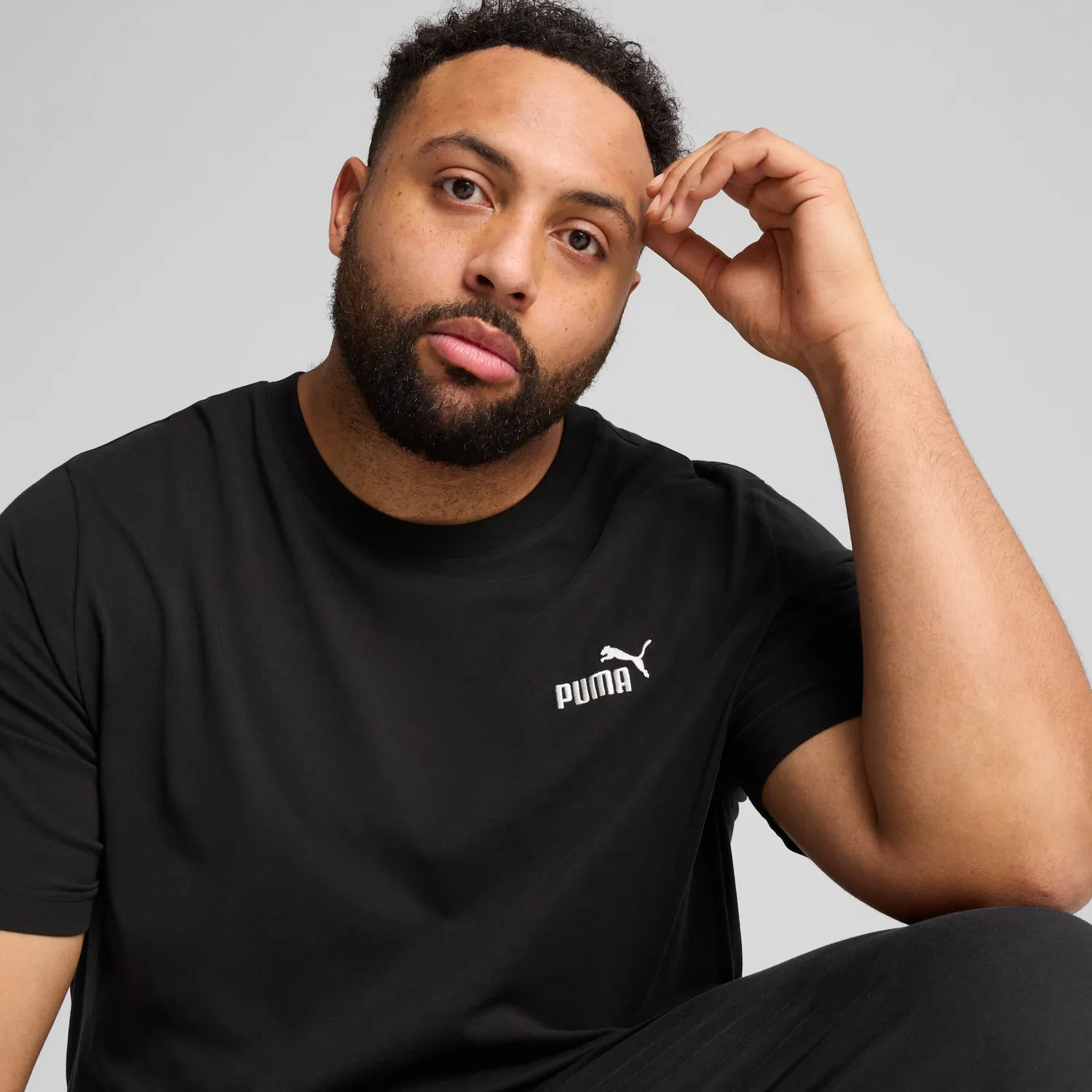 Детская хлопковая футболка с логотипом PUMA, PUMA Black — фото 4