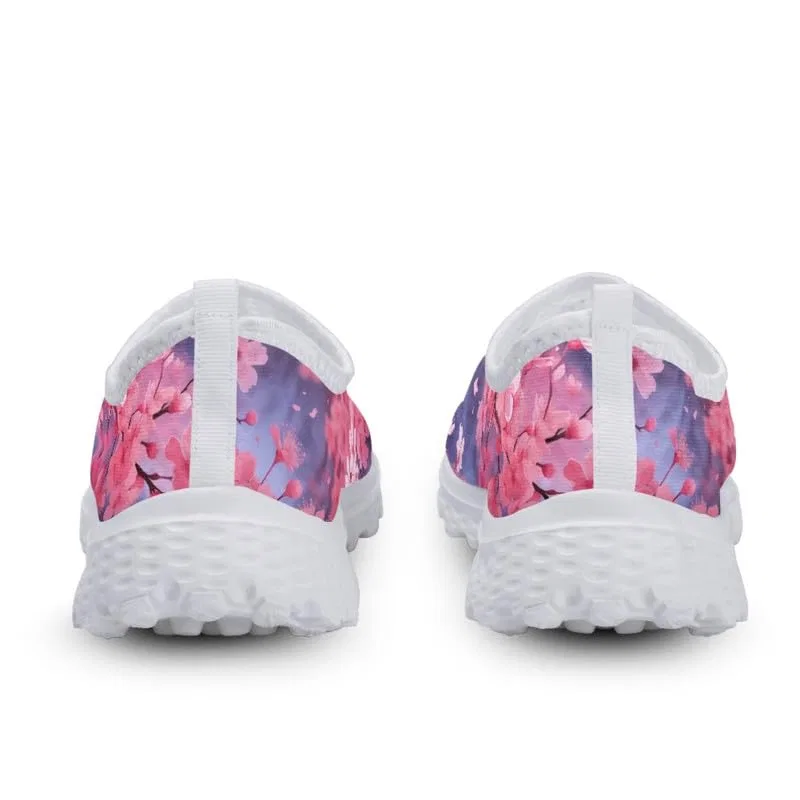 Детские кроссовки для девочек с принтом Snowflake Butterfly Ethnic Pattern Kuiaobaty, Cherry Blossom — фото 3