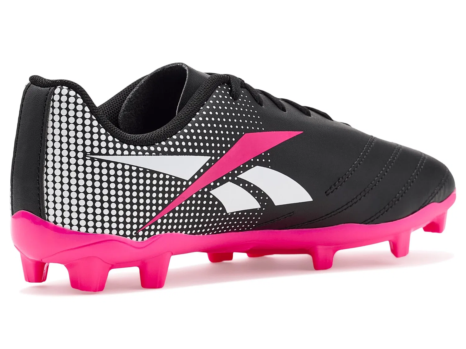 Бутсы Strike MG Soccer Cleat (для маленьких и больших детей) Reebok Kids, Black/White/Pink — фото 4