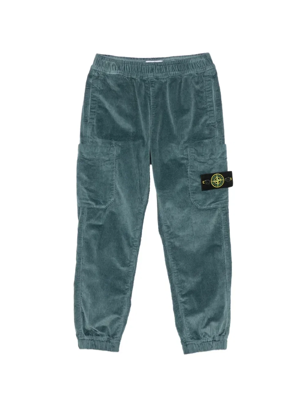 Вельветовые брюки-карго с нашивкой «Компас» Stone Island Junior, синий