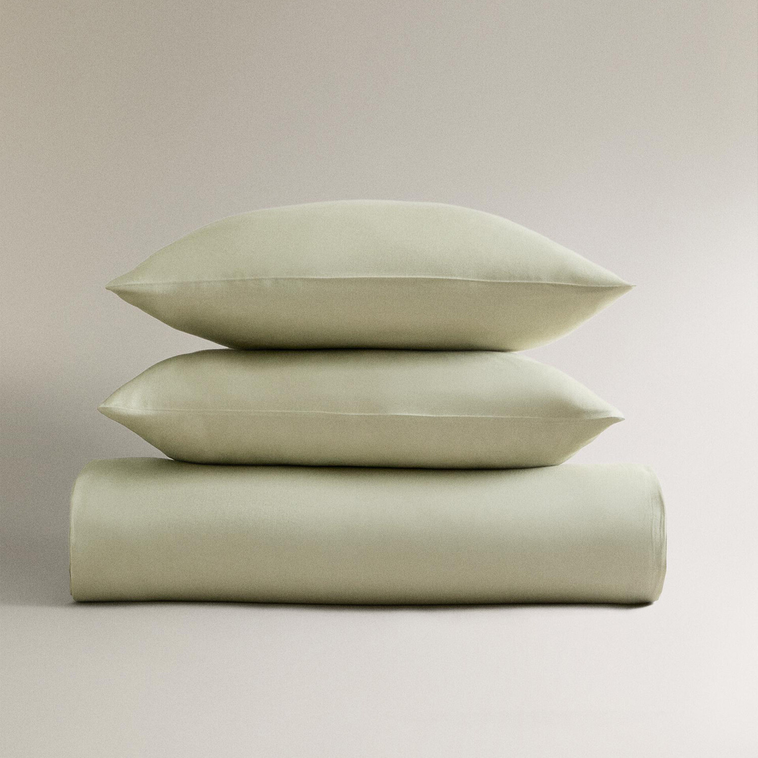 

Пододеяльник Zara Home 300 Thread Count Sateen, серовато-зеленый