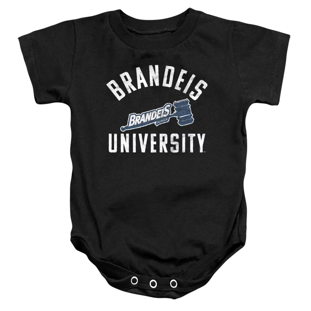 Детский боди-комбинезон с коротким рукавом Brandeis University NCAA, Black