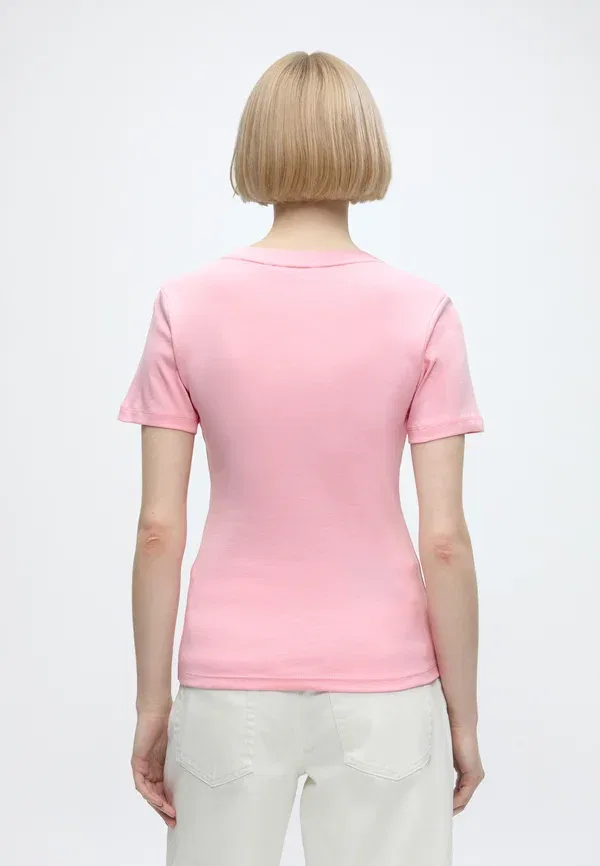 Футболка с V-образным вырезом Slim cody Tommy Hilfiger, Classic Pink, розовый — фото 3