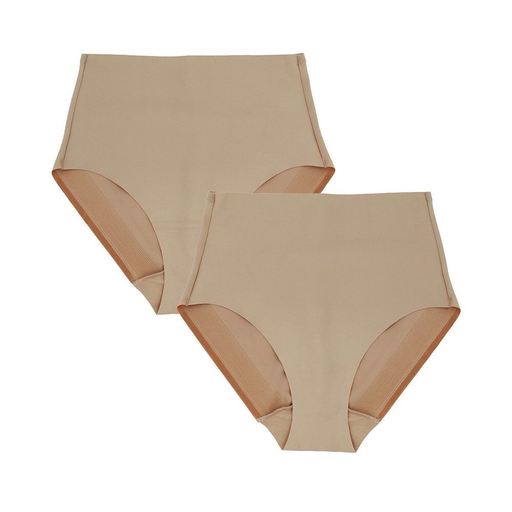 

Женские трусы Naomi & Nicole, 2 комплекта легких корректирующих трусов 7534P, цвет Warm Beige