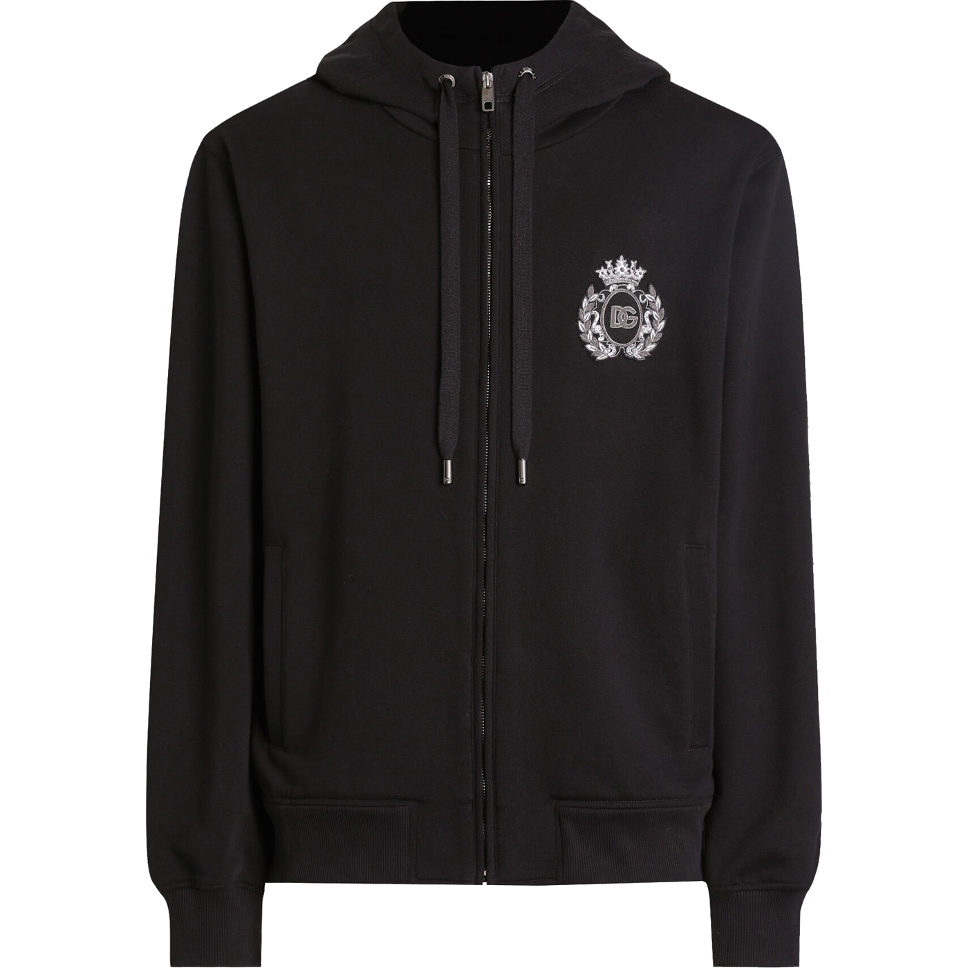 Толстовка Dolce & Gabbana Cotton Heraldic Patch, черный