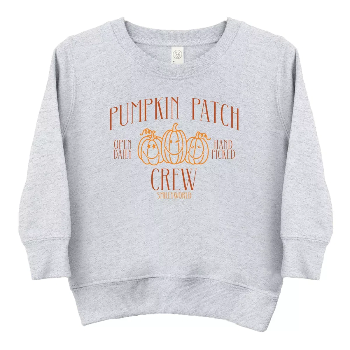 Детский свитшот с принтом Pumpkin Patch Crew The Juniper Shop, Heather Grey