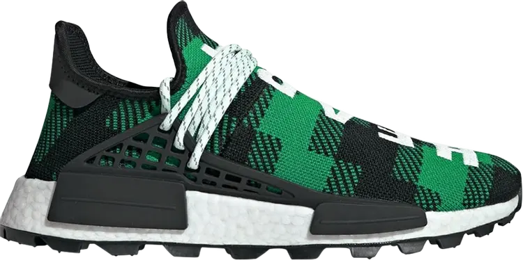 

Кроссовки Adidas Pharrell x Billionaire Boys Club x NMD Human Race Trail 'Green Plaid', зеленый