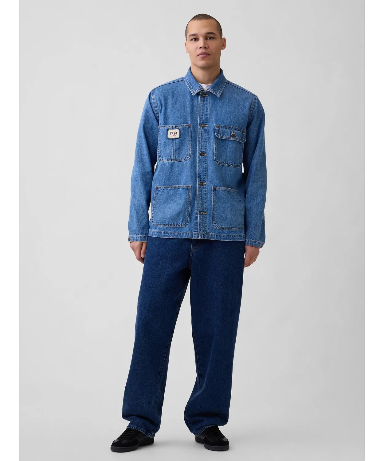 Джинсовая куртка-чор с принтом, модель Sean Wotherspoon GAP, Indigo Blue — фото 2
