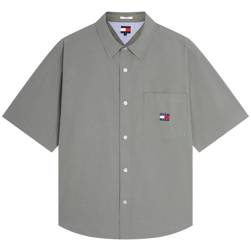 Мужская рубашка с воротником Tommy Hilfiger, Gray Green M1L