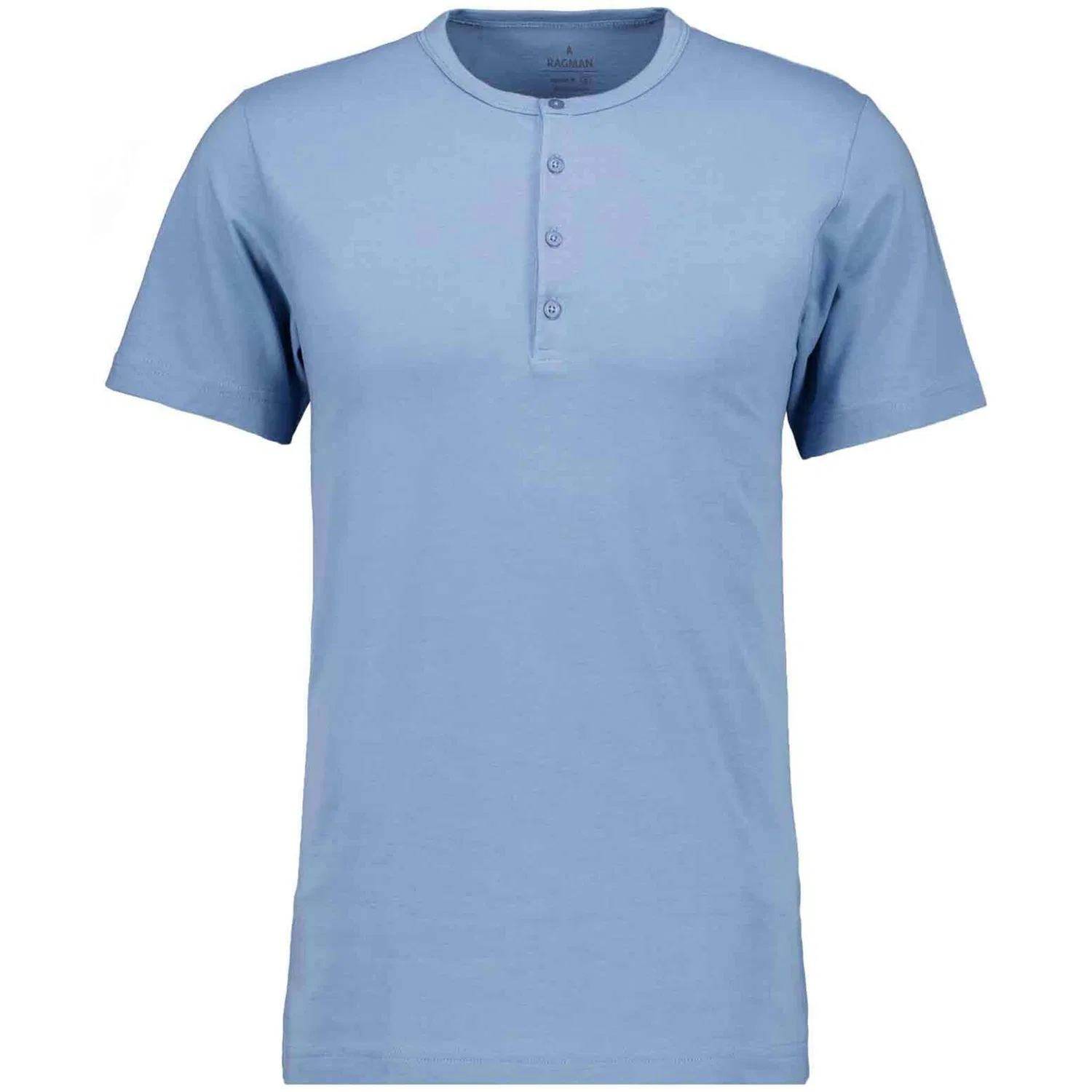 Детская футболка с пуговицами Serafino RAGMAN, Mid Blue