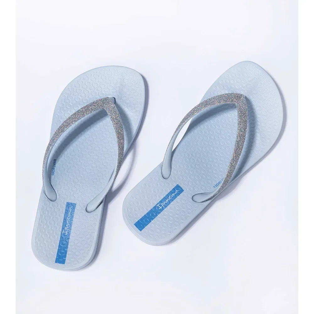 Детские вьетнамки для девочек с блестками Ipanema Anatomic Lolita, Blue — фото 3