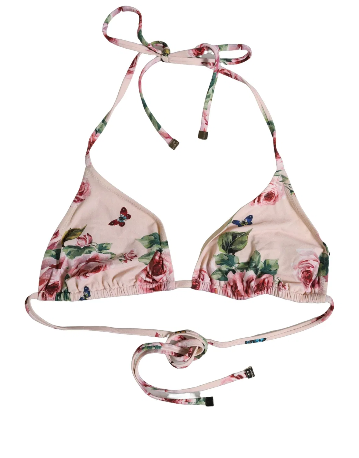Женский топ бикини с завязками Halter Bikini Top Dolce & Gabbana, Pink — фото 3
