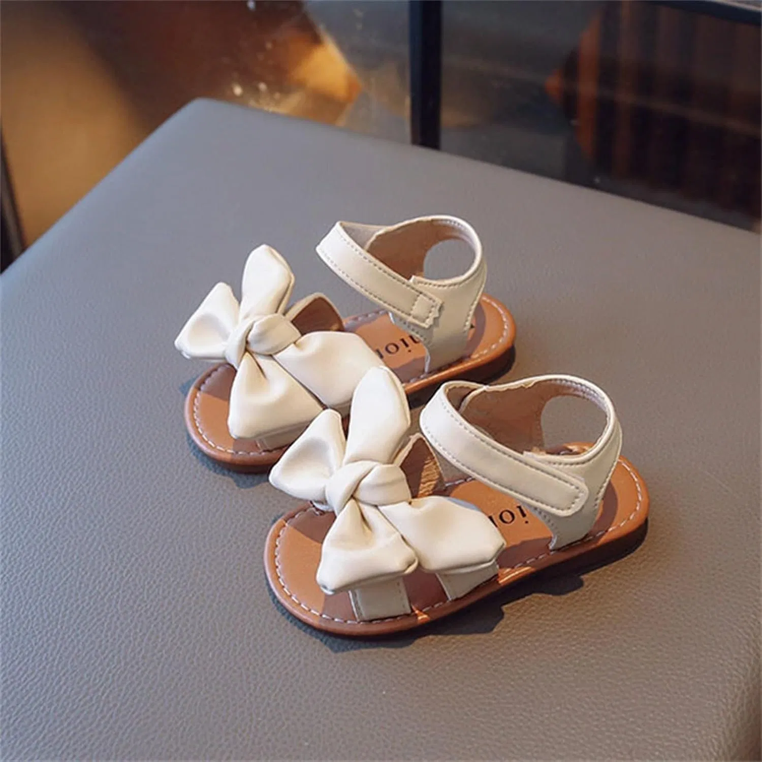 Детские кеды для девочек с бантом Fashion Spring Summer Toe Solid Color Bowknot, White — фото 4