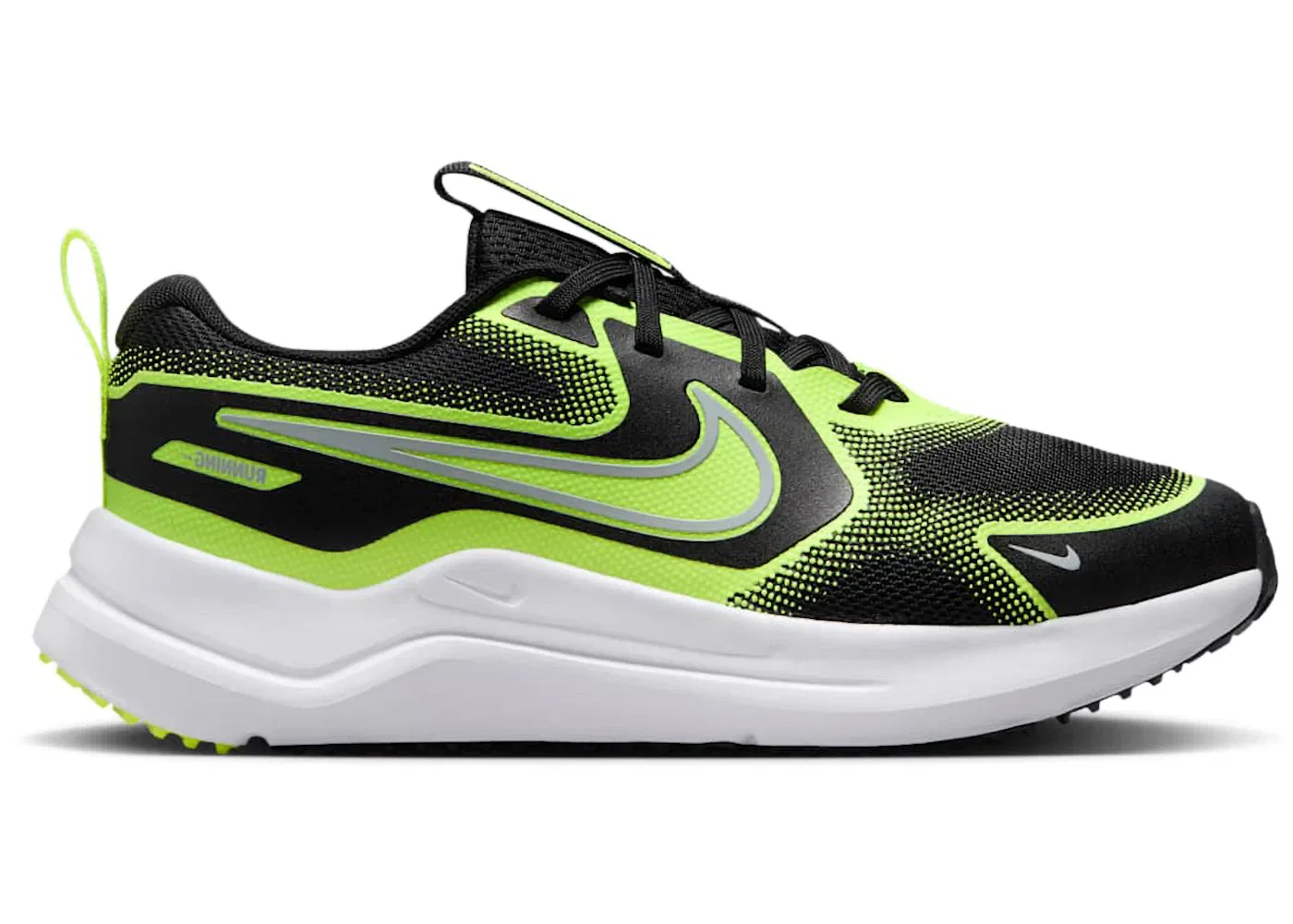Детские кроссовки беговые Nike Cosmic Runner, Black/Volt/Wolf Grey